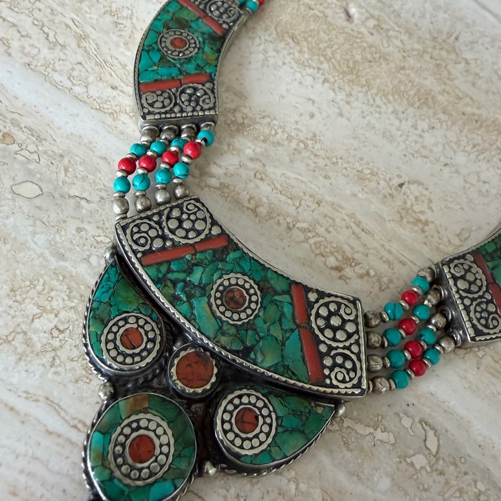 Turquoise and Cory Statement Necklace